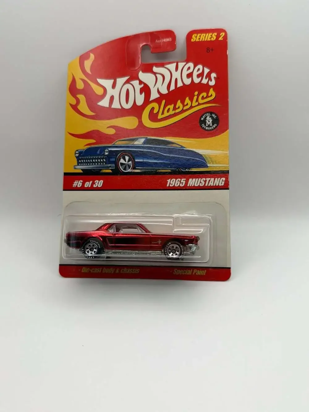 Hot Wheels Classics Series 2 #6 of 30 1965 Mustang Special Paint Red Spectraflam